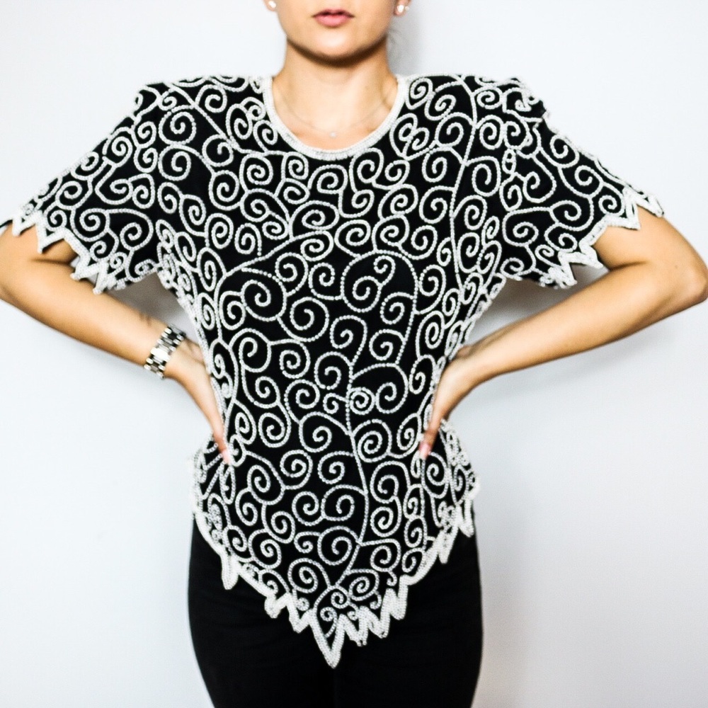 Vintage beaded blouse